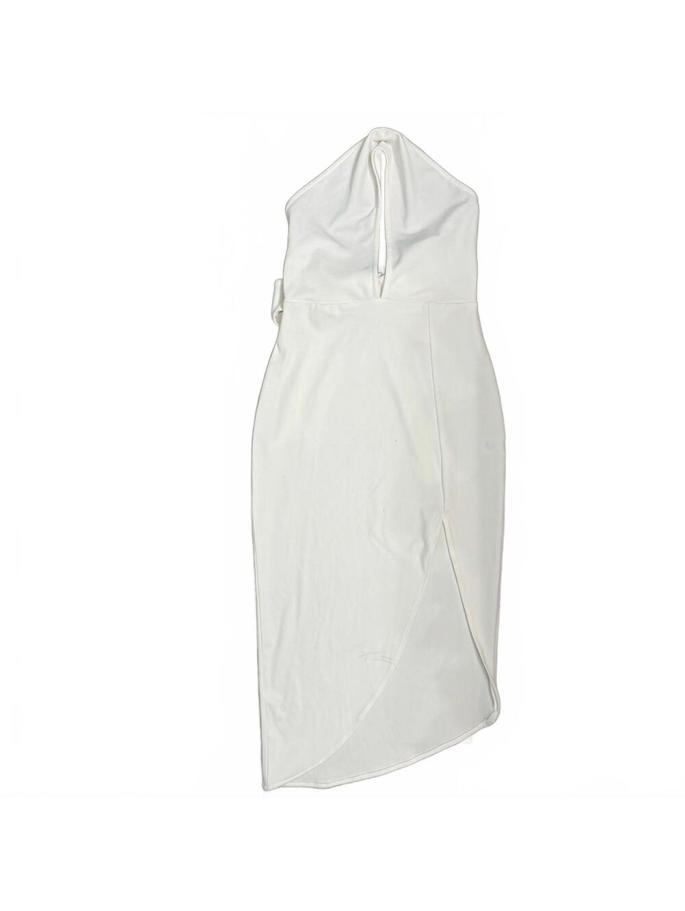 House of Harlow 1960 x Revolve White Bodycon Halter Neck Midi Dress- Size Medium